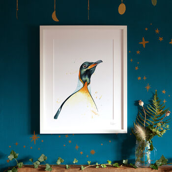 Inky Penguin Illustration Print, 2 of 5
