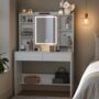 Dressing Table Modern Vanity Desk With LED Lights, thumbnail 1 of 12