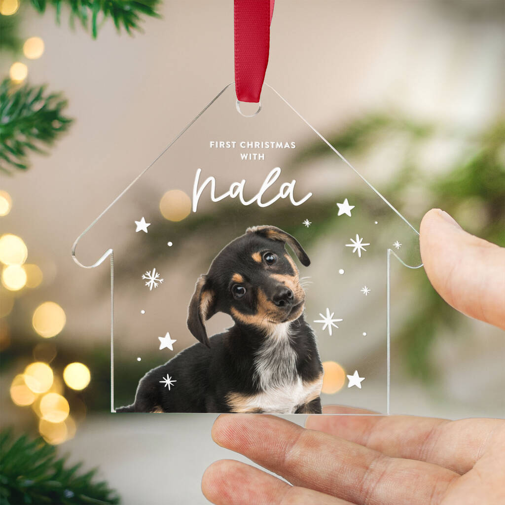 Pet's First Christmas Photo Ornament Custom, 1 of 8