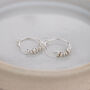 Sterling Silver Nugget Hoops, thumbnail 3 of 4