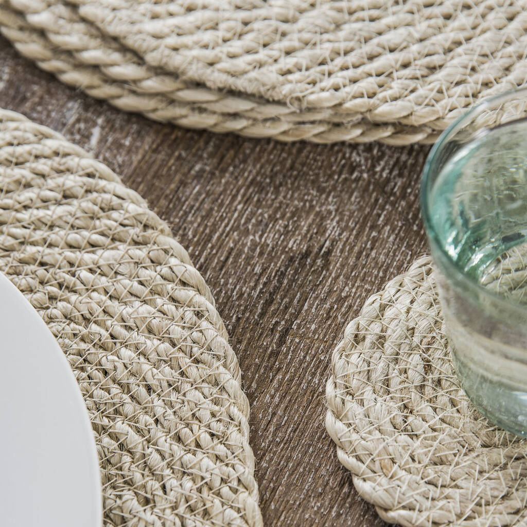 Set Of Four Jute Coasters By all things Brighton beautiful