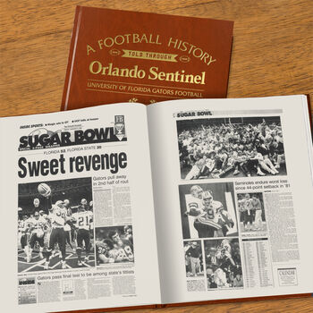 Florida Gators College Football Personalised Gift Newspaper History Book, 6 of 12