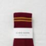 Cardinal Red Boyfriend Socks, thumbnail 3 of 4