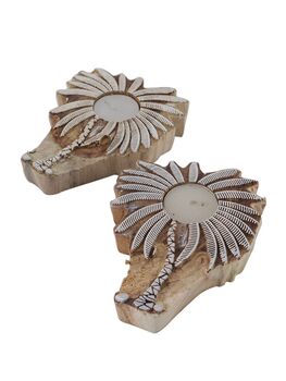 Wooden Tree Tea Light Candle Holder, Set Of Two, 5 of 6