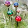 Set Of Five Colourful Glass And Copper Garden Sculptures, thumbnail 1 of 11