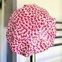 Waterproof Shower Cap In Pink Genevieve, thumbnail 1 of 2