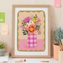 Flowers In Vase Art Print Peach, thumbnail 4 of 5