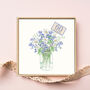 60th Birthday Boxed Earring Card With Cz And Sterling Silver Flower Studs, thumbnail 1 of 6