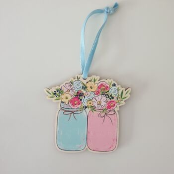 Wooden Flowers Hanging Decoration Birthday Gift Idea, 8 of 10
