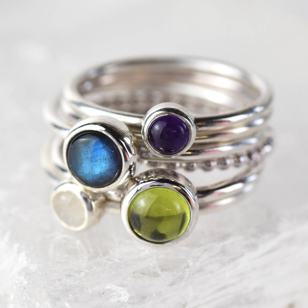 Sterling Silver And Peridot 6mm Stacking Ring By Alison Moore Designs ...