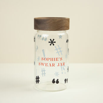 Personalised Swear Jar Glass Storage Jar, 2 of 8