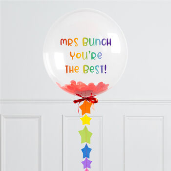 Personalised Rainbow Star Bubble Balloon, 3 of 4