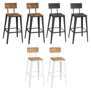 Bar Stool Set Bar Chairs With Backrest, 9 of 9