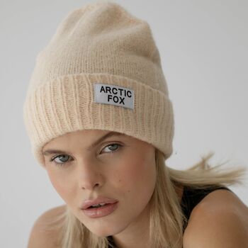 Mohair Beanie Fawn Beige, 3 of 6