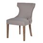 Taupe Linen Button Back Dining Chair, thumbnail 1 of 2