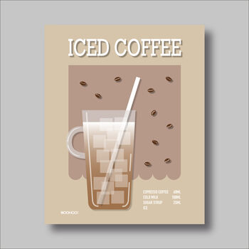 Iced Coffee Print Three Colour Options, 4 of 6