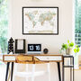 Educational Illustrated Kids World Map Gradient, thumbnail 3 of 6