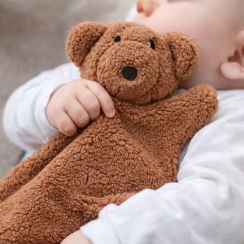 Personalised Soft Teddy Bear And Sheep Comforter For Newborn, 10 of 13