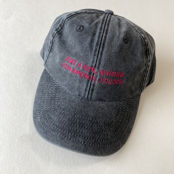 Just A Girl Personalised Slogan Cap, 7 of 7