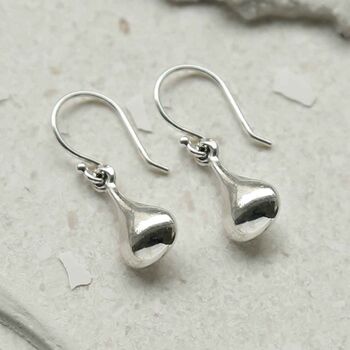 Sterling Silver Mini Pear Drop Earrings, 3 of 6