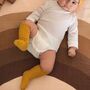 Baby Knee High Ribbed Cotton Socks Orange, thumbnail 2 of 9