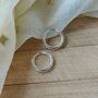 Pure Silver Slim Solid Bali Lightweight Hoop Earring, thumbnail 7 of 8