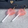 Heart Shaped Lollipop Earrings, thumbnail 4 of 4