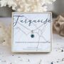 Sterling Silver December Birthstone Necklace – Turquoise, thumbnail 1 of 5