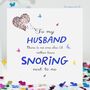 Snoring Husband Butterfly Birthday Card, thumbnail 1 of 12