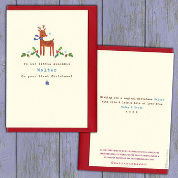 Baby's First Christmas Card Or Choose Your Wording, 8 of 12