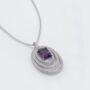 Amethyst 925 Sterling Silver Statement Necklace, thumbnail 2 of 3