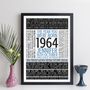 Personalised 60th Birthday Print Gift Year Facts 1964 1965, thumbnail 8 of 12