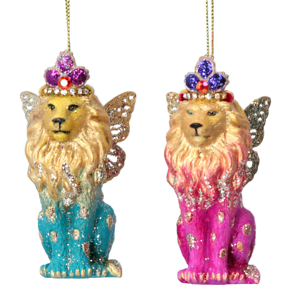 Fantasy Lion Christmas Tree Decoration By Ella James
