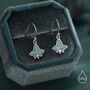 Enamel Ivy Leaf Drop Hook Earrings In Sterling Silver, thumbnail 7 of 11