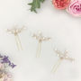 Wedding Hair Pins Freshwater Pearls In Gold Or Silver, thumbnail 1 of 7