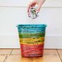 Colourful Recycled Newspaper Waste Paper Basket, thumbnail 2 of 11