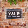 Personalised Linear Art Deco With Street Name House Address Bespoke Plaque, thumbnail 1 of 4