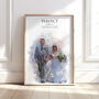 Personalised Watercolour Portrait And Song Lyrics, thumbnail 1 of 11