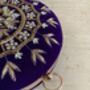 Purple Handcrafted Velvet Bangle Clutch Bag, thumbnail 8 of 8
