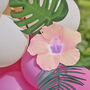 Tiki Balloon Arch With Tropical Flowers And Foliage, thumbnail 3 of 4
