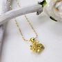 Gold Plated Sterling Silver Flower Necklace, thumbnail 1 of 4