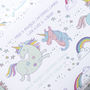 Personalised Magical Unicorn Christmas Wrapping Paper, thumbnail 2 of 3
