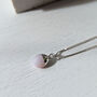 Pink Opal Gemstone Birthstone Necklace, thumbnail 4 of 12