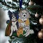 Wooden Dog Nativity Christmas Tree Decorations, thumbnail 4 of 5