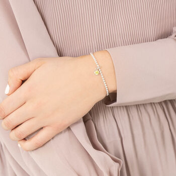 Sterling Silver August Birthstone Bracelet, 3 of 9