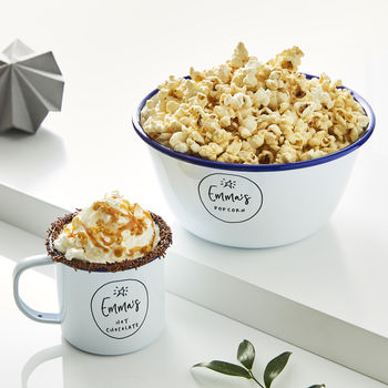 Personalised Star Enamel Popcorn Bowl, 2 of 5