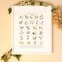 Inky Wildflower Alphabet A To Z Illustrated Print, thumbnail 5 of 12
