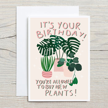 Birthday Card For Plant Lover, 2 of 3