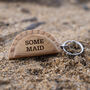 Cornish Gifts 'Some Maid' Oak Cornish Pasty Keyring, thumbnail 1 of 2