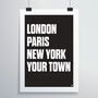 London Paris New York Print, thumbnail 1 of 4